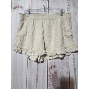 Aerie Ruffle Hem Shorts Ladies XL Elastic Waist Casual Comfy Cute‎